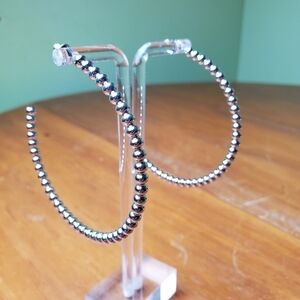 NWOT silver colored hoops, 2.5 inches
